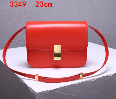 Replica Celine Red Liege Textured Calfskin Classic Box crossbody Bag