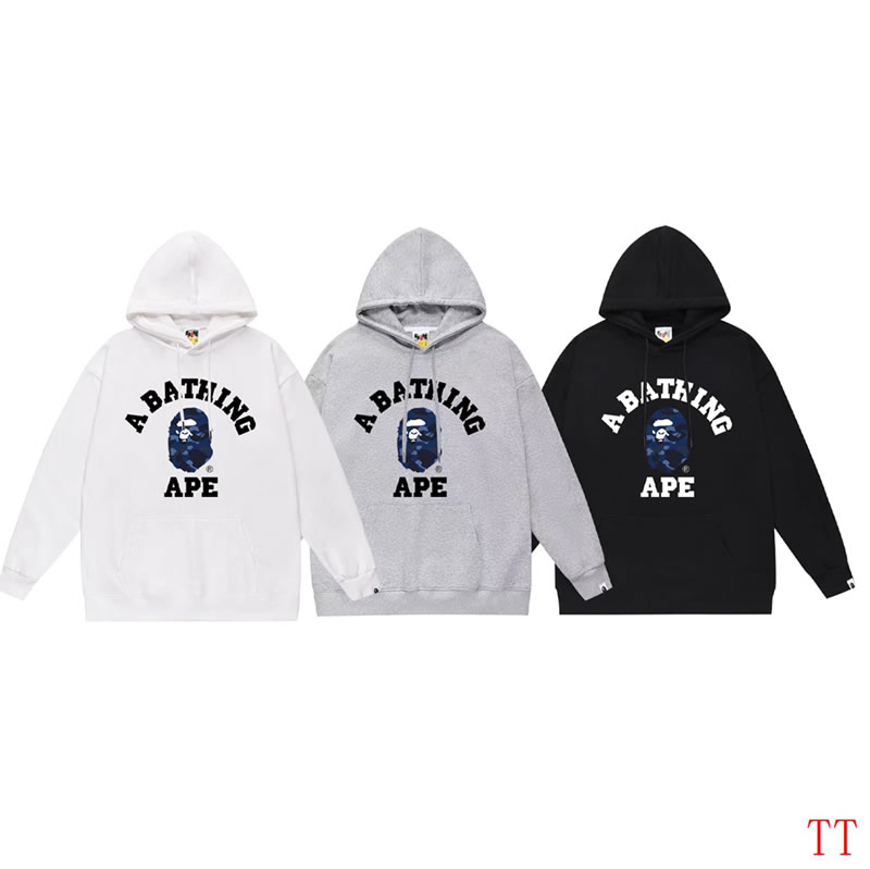 White and Black Replica BAPE of the Casual Streetwear Hoodie S,M,L,XL,XXL